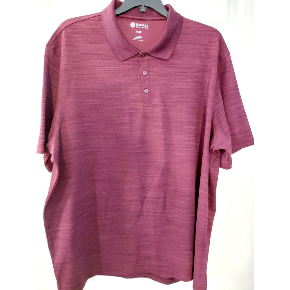 Haggar Clothing- Premium Comfort Sportswear Burgundy